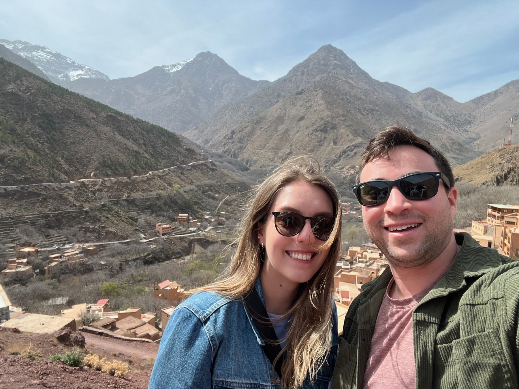 Caitlin and Paul in the Atlas Mountains, Morocco